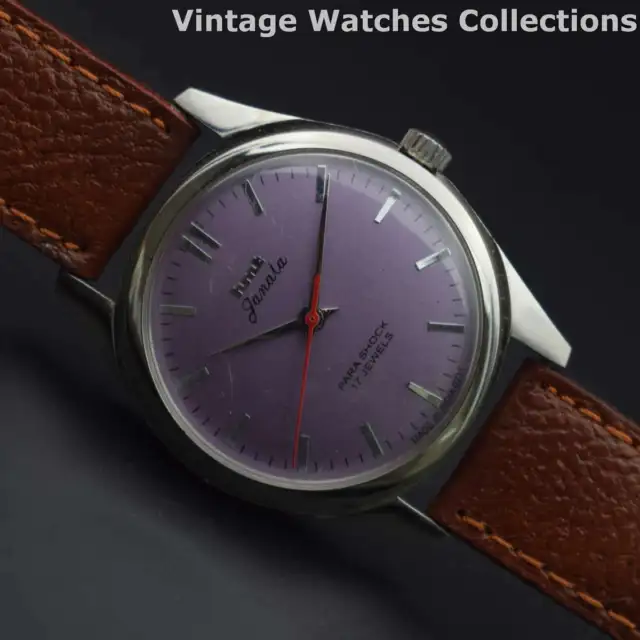 Used HMT Janata 17j Winding 35mm Wrist Watch For Men's Wear A-4239