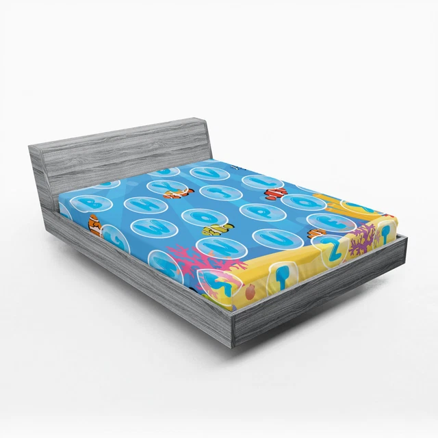 Set Lenzuola Oceano Per Letto Singolo - Microfibra, Stampa 3D, Tema Mare - Foto 3