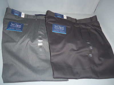 Men's Croft & Barrow Classic-Fit Pleated No-Iron Stretch Khaki Pants NWT sizes
