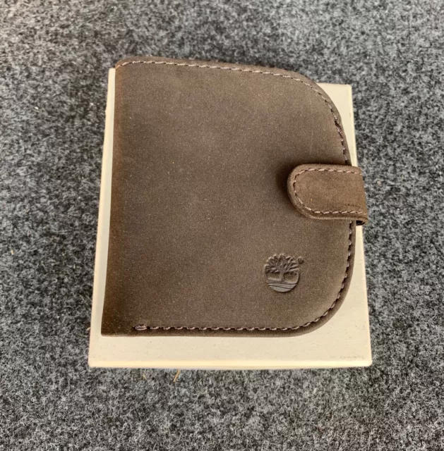 TIMBERLAND UOMO PORTAFOGLIO in camoscio nabuk marrone portamonete
