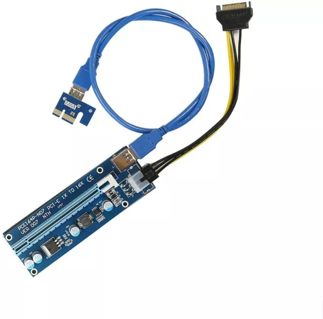 PCIe Riser, PCI Express 1x to 16x Powered Riser Adapter, Single