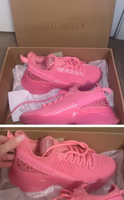 Steve Madden Hot Pink Maxima Sneakers Size 7