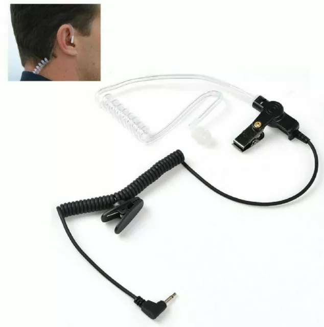 3.5mm Police Listen Only Acoustic Tube Earpiece Headset for Motorola Speaker Mic