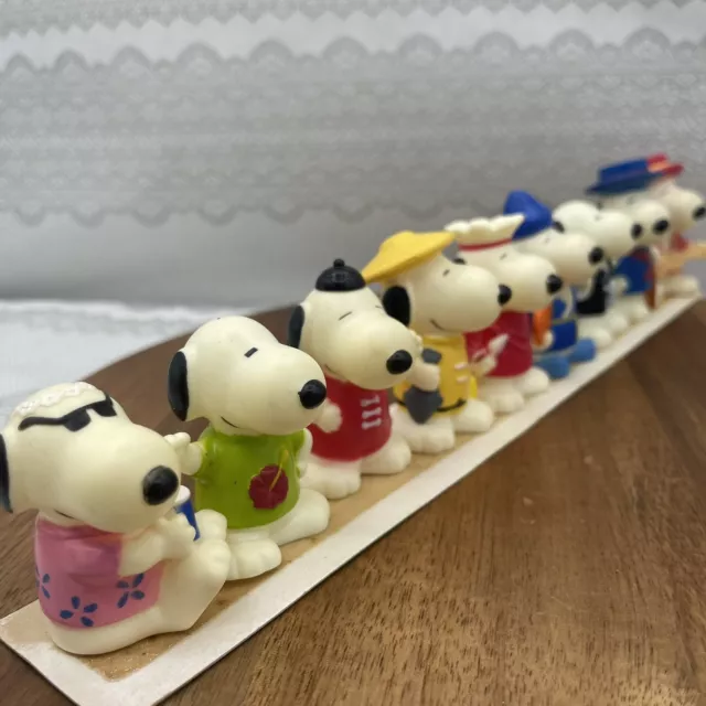 Peanuts Snoopy 9Pc Reusable Straw Set w/ Cleaning Brush Charlie Brown Lucy  Linus