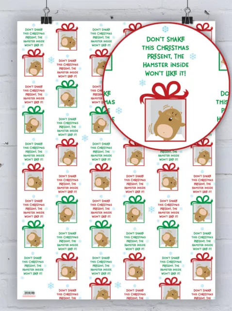 Weihnachtsverpackung Papier Geschenkverpackung lustig niedlich Hamster urkomisch frech Weihnachten