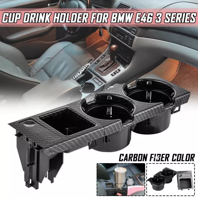 Getränkehalter Münzbox Cupholder Mittelkonsole Kohlefaser für BMW 3ER E46 98-06