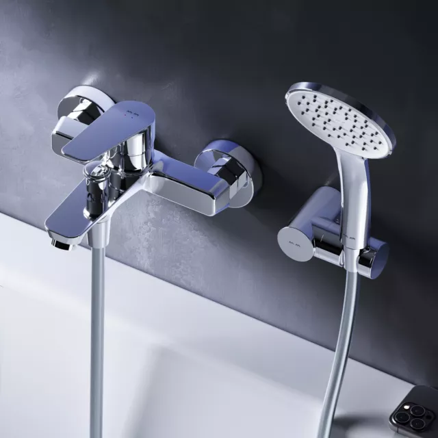 Badewannenarmatur Duscheset Wasserhahn Mischbatterie Handbrause AM.PM