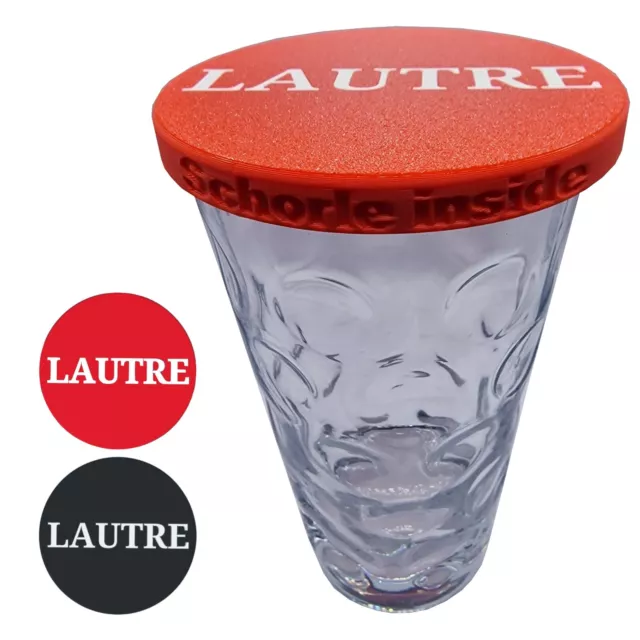 Dubbe-Deckel (Lautre) / Dubbe Schorle Abdeckung Glas Pfalz Deckel Lautre