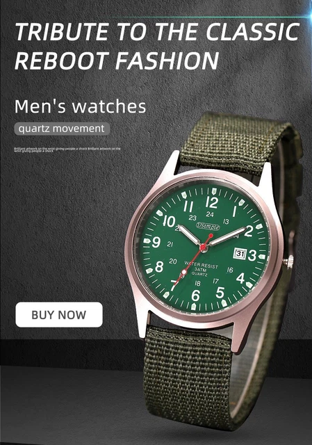 Montre Mogador Homme Quartz Vintage - Boîtier 32mm Argenté, Bracelet Cuir Rouge - Occasion