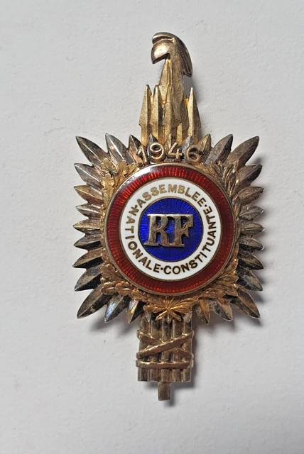 Médaille D'identité 2ème Assemblée Nationale Constituante 1946 - Argent, Delannoy, Superbe