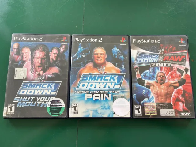 WWE PS2 bundle: Here Comes the Pain, Shut Your Mouth, Smackdown vs. Raw 2007 PS2