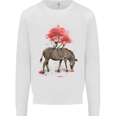 Zebra and Tree Watercolour Kids Sweatshirt Jumper