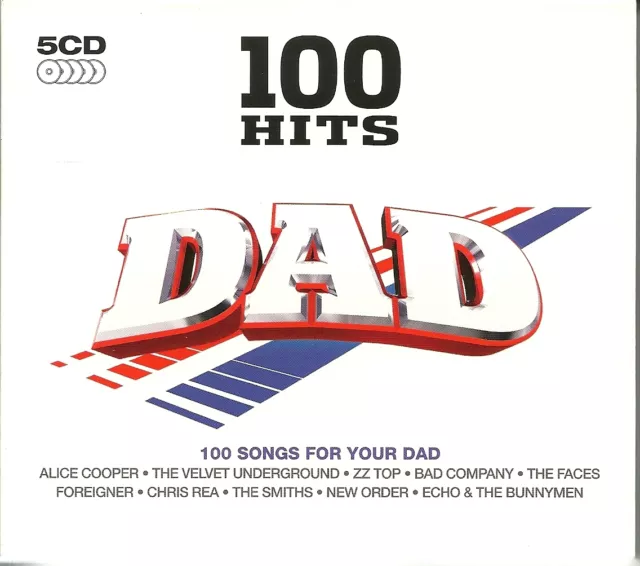 100 Hits Dad - 5 Cd Box Set - Alice Cooper, Chris Rea, The Smiths, Echo & More