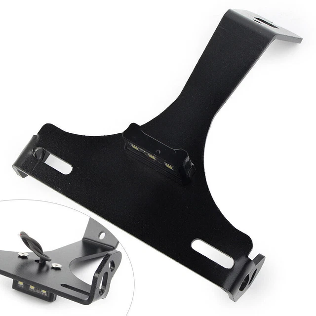 Motorcycle Rear License Plate Bracket w/LED Light For Ducati 848 1098 1198 Black