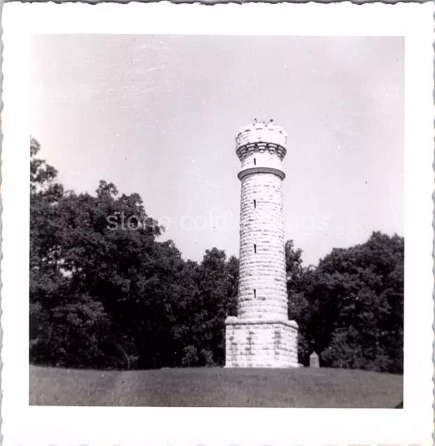 Found Photo - 50s 60s - Neat Pretty Shot Of An Old Stone Watch Tower Lighthouse