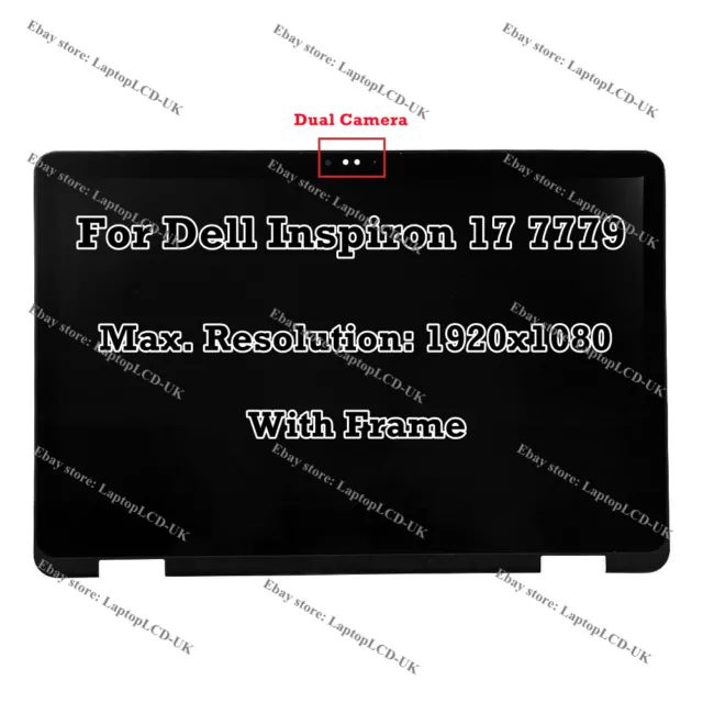 17.3" Dell Inspiron 17 7779 FHD LCD LED Display Touch Screen Digitizer Assembly