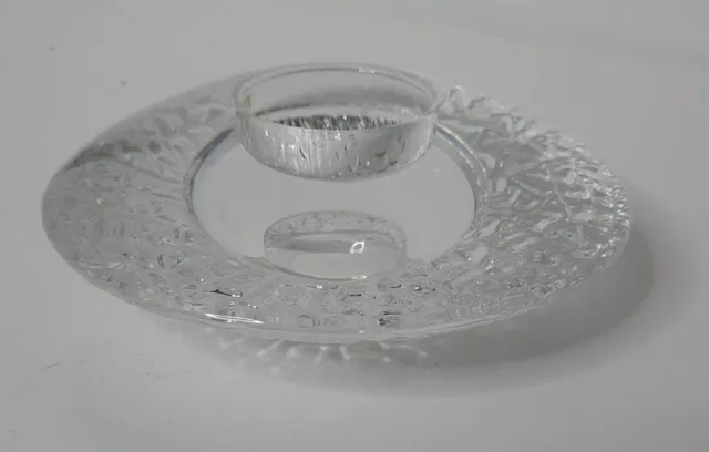 Votive Candles Holder Orrefors Sweden Discus Crystal Collectible Home Decor