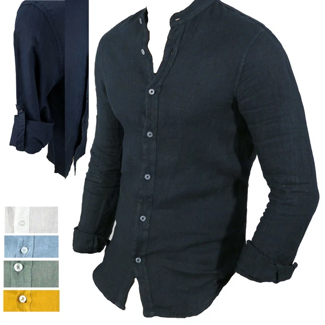 Chemise Homme Manches Longues En Coton Oxford Sea Barrier - Céleste, Tailles M XXL 3XL, Coupe Ample