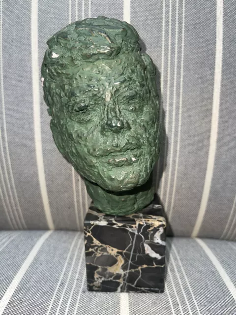 Vtg. JOHN F. KENNEDY Bust Sculpture Head by R. Berks Reproduction by Alva Studio