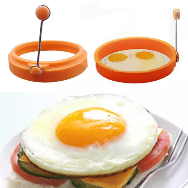 4/2X Non Stick Fried Egg Shaper Acier Inoxydable Pancake Ring