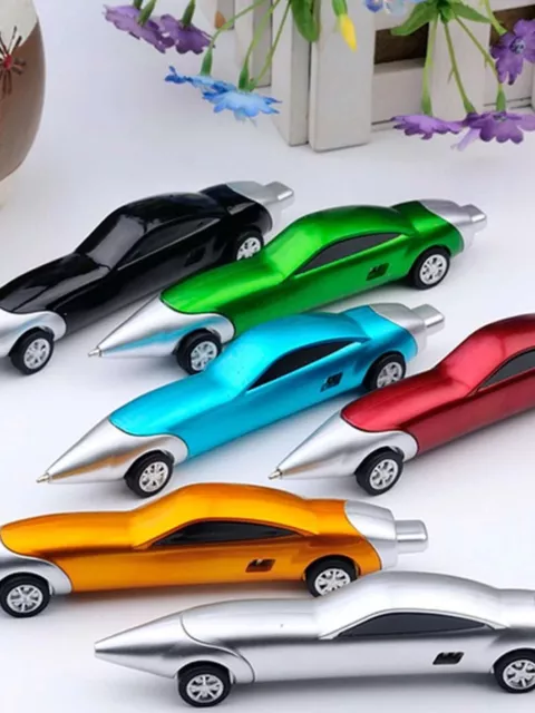 Car Shape Pen Girls Boys Childrens Kids Mens Toy Unusual Novelty Birthday Gift