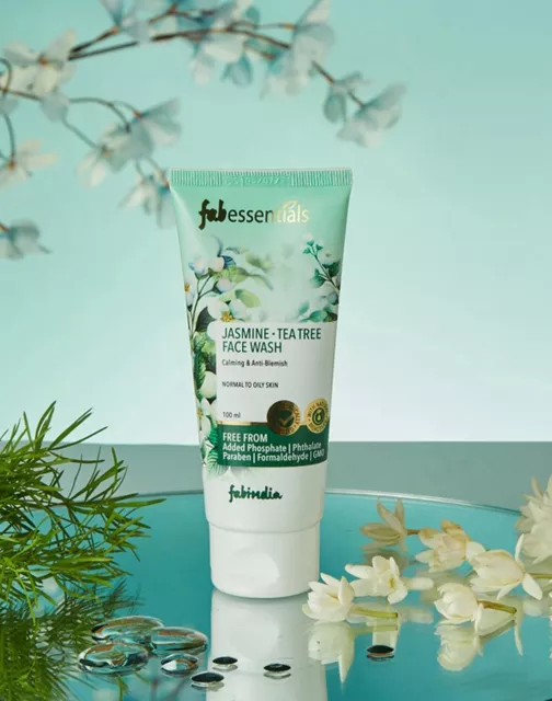 Fabindia Jazmín Tea Tree Limpieza Facial 100ML Piel Cuerpo Granos Acné Natural