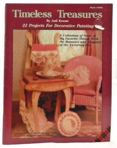 Libro de patrones de pintura decorativa a cuadros Timeless Treasures 8363 1988 de colección 7419