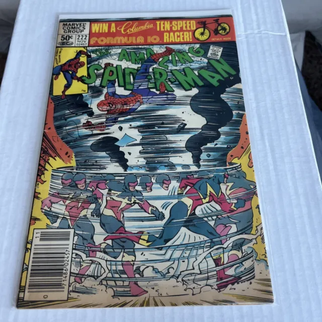 1981 Marvel AMAZING SPIDER-MAN #222 1st App Speed Demon Comic Book (c7)