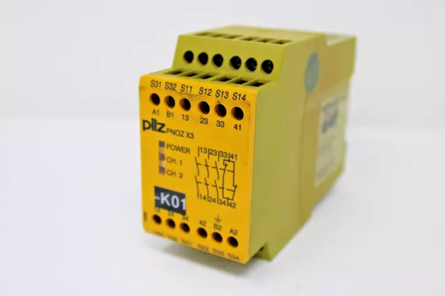 Pilz PNOZ X3 230VAC 24VAC/DC 3N/O 1N/C 1SO Safety Relay 774318