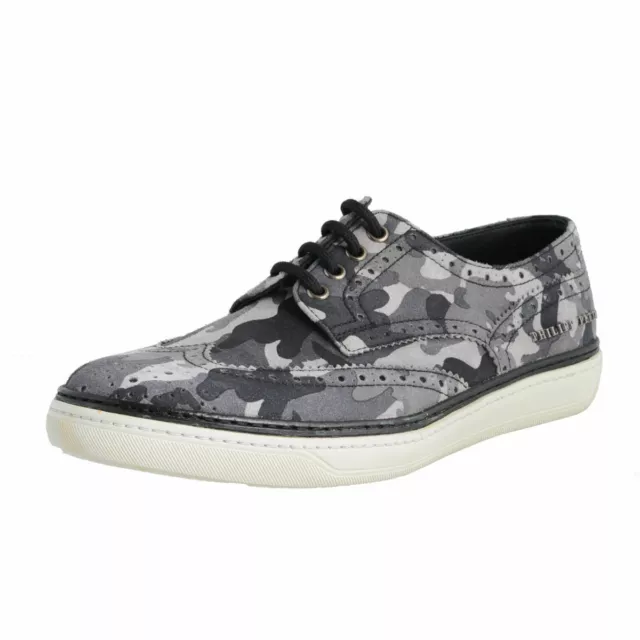 Philipp Plein Homme Camouflage Cuir Daim Mode Baskets Chaussures 8 11