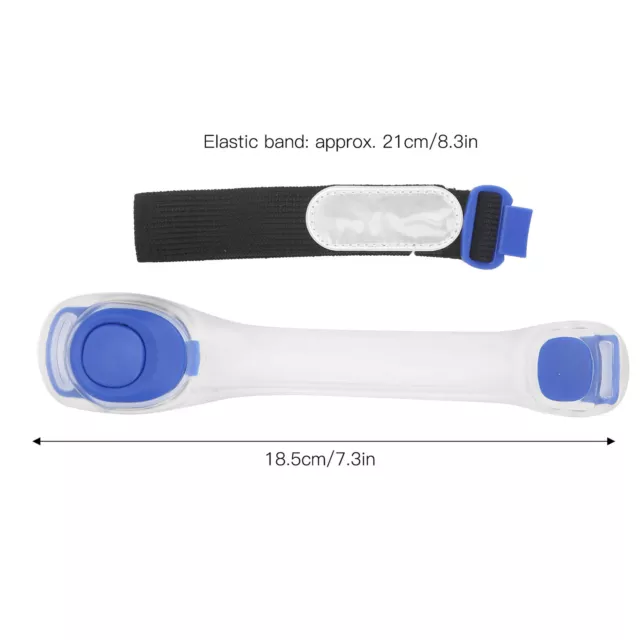 (Blue)LED Armband LED Light Up Armband Cycling LED Bracelet PVC+Silicone For