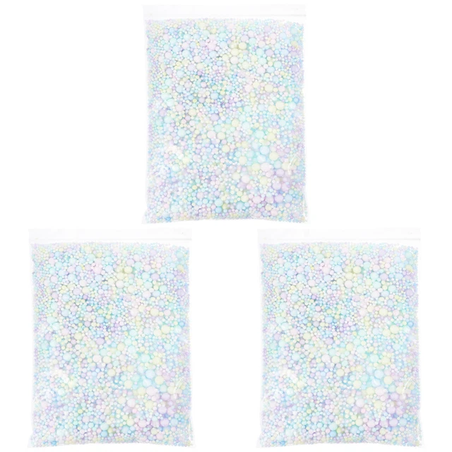 3 Packs Dekorative Perlen Bunte Füllperlen Schaumpartikel Handdekor Modellieren