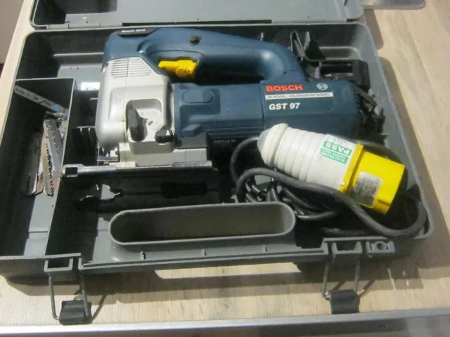 Vintage Bosch Gst 97 Sds Corded Electic Jigsaw 110V-580W With Case Gwo