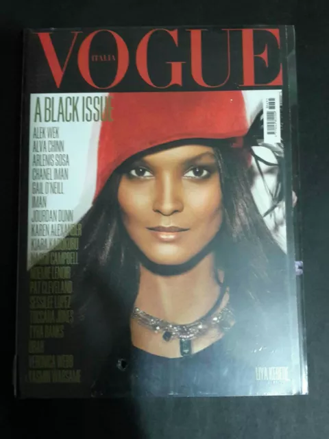 VOGUE ITALIA - THE BLACK ISSUE Magazine -1st print, July 2008 LIYA KEBEDE COVER