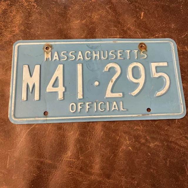 Massachusetts Official Municipal License Plate. Vintage Tag # M 41 295