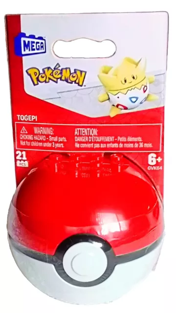 2022 Pokemon & Mega TOGEPI Poke Ball Character 21 Piece Building Block Set