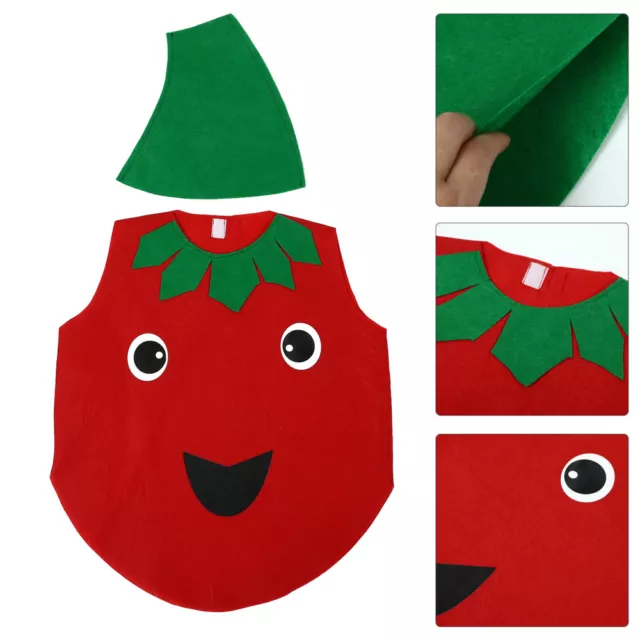 1 Set tomato performance costumes Kid Fabric Outfit Costume Kids Dress Up