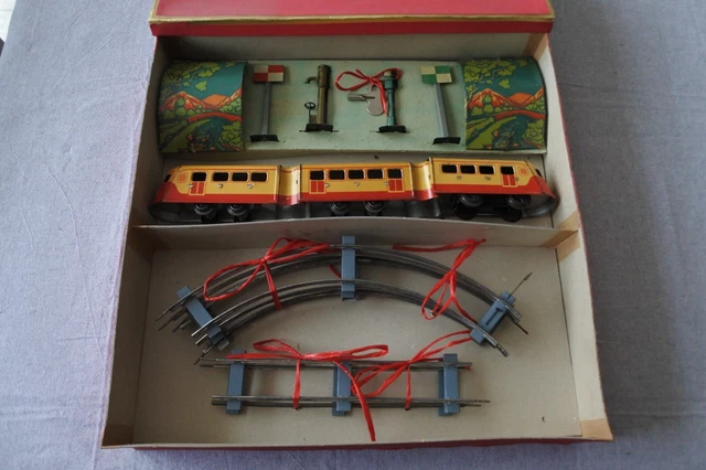 Boîte Avec Train Mécanique Joyax – Autorail En Tôle, Collection, Années 50