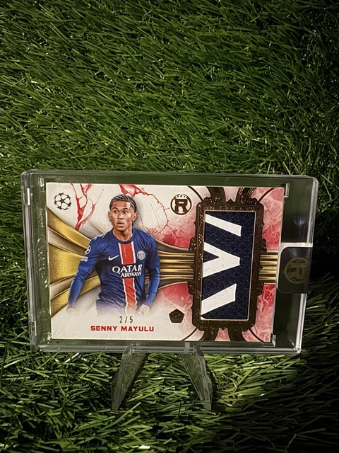 24/25 TOPPS REVERENCE PSG Red Relic Senny Mayulu Rookie Card RC 2 