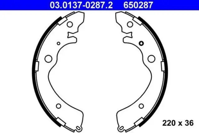 ATE Jeu de mâchoires de frein Mâchoires De Frein 03.0137-0287.2 pour HONDA SMX