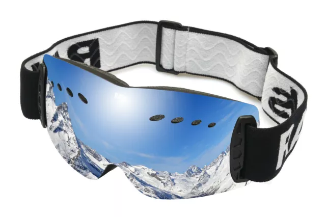 Ravs Occhiali da Sci/Snowboard Anti-nebbia Compatibile con Casco 100%UV