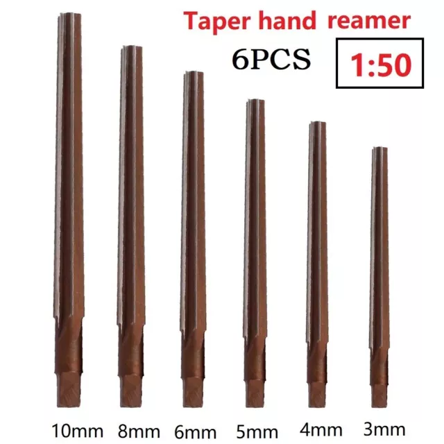 Main Alésoir Taper Pin Hand Reamer Haute Qualité Ars Alliage Acier 1:50 Conique