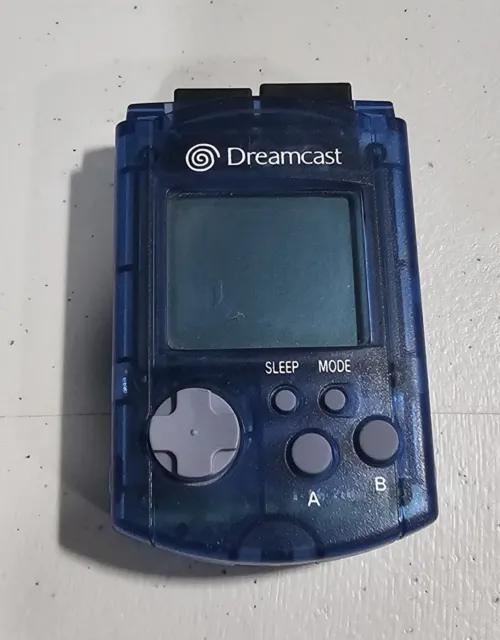Sega Dreamcast VMU Blue Visual Memory Unit - Tested Memory Card Accessory