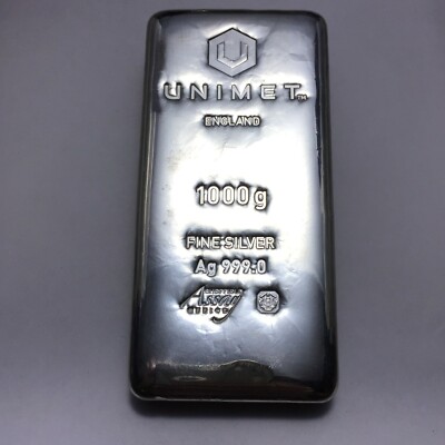 1000 GRAMMI 999.0 Argento GRUPPO Umicore 1kg Argento Bar 