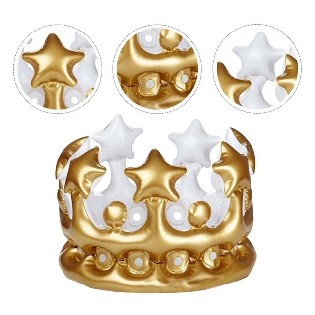 Abeillo Lot De 2 Couronnes Gonflables – PVC Résistant – 22 X 16 Cm – Pour Anniversaire, Carnaval, Piscine – Accessoire Photo Décalé – Enfants Et Adultes