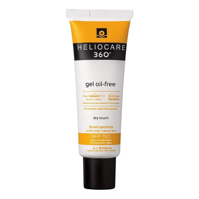 Heliocare 360 gel sin aceite FPS 50 50 ml / gel protector solar para cara / rayos UVA UVB diarios