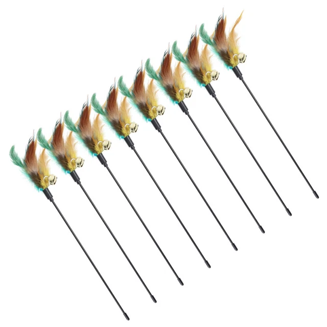 8 Pcs Teaser Chat Plume Jouet Pour Jouets Animaux De Compagnie