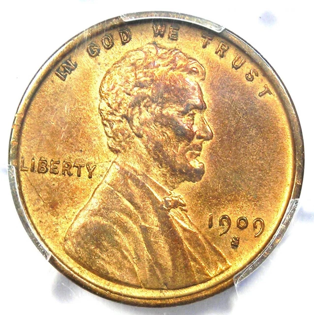 1909-S VDB Lincoln Wheat Cent 1C Penny - PCGS Uncirculated Details (UNC MS)