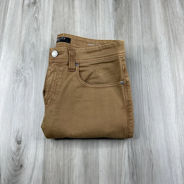 Fidelity Mens Jeans Brown Size 30x33 Regular Straight Jimmy Denim Stretch