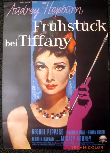 FRÜHSTÜCK BEI TIFFANY - Audrey Hepburn - Druck Print Poster Plakat Wanddeko